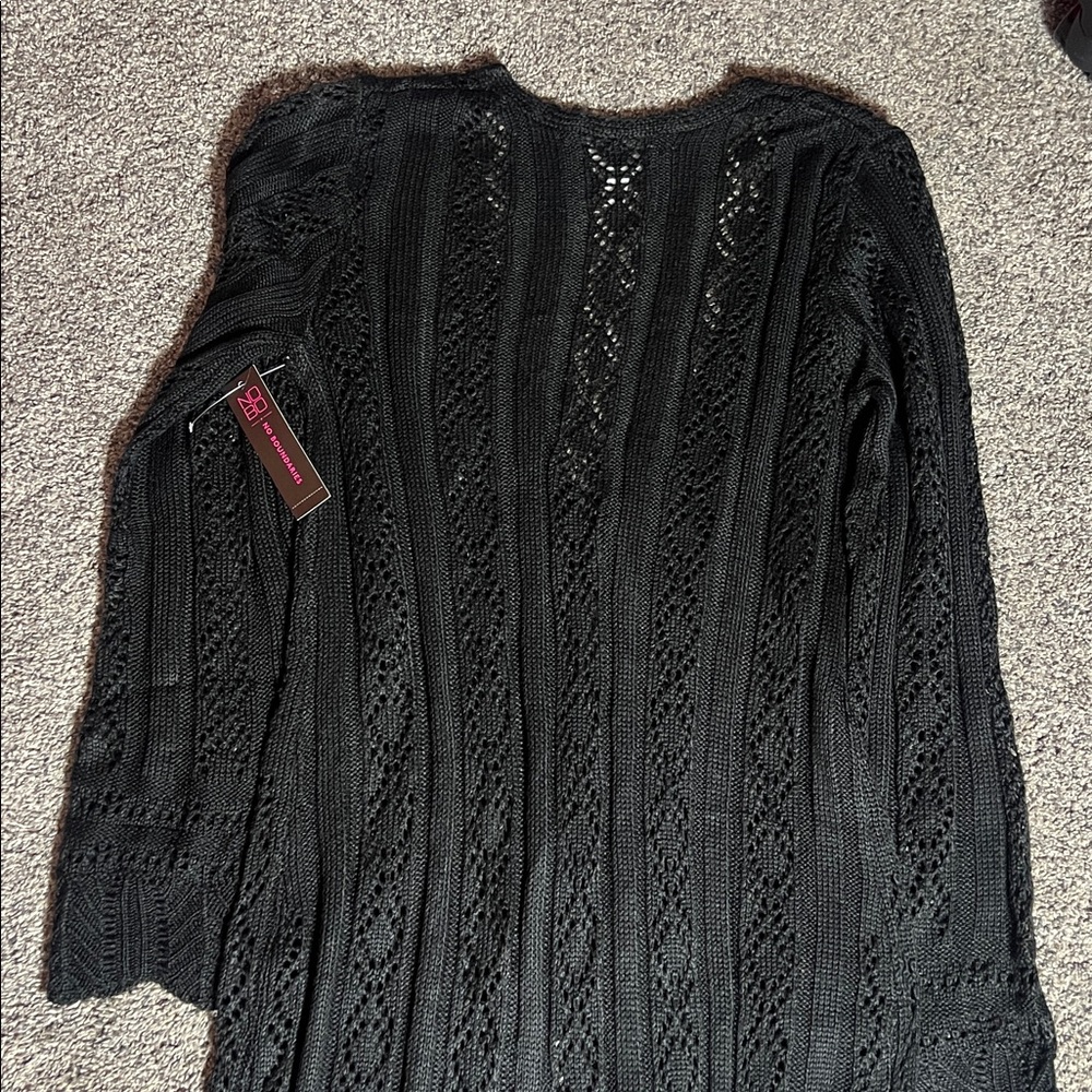 NWT No Boundaries Charcoal Knit Sweater - Picture 10 of 13